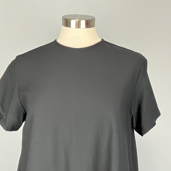 Demoo Parkchoonmoo Black Asymmetric Hem Short Sleeve Tunic Top size Medium - Picture 2 of 10